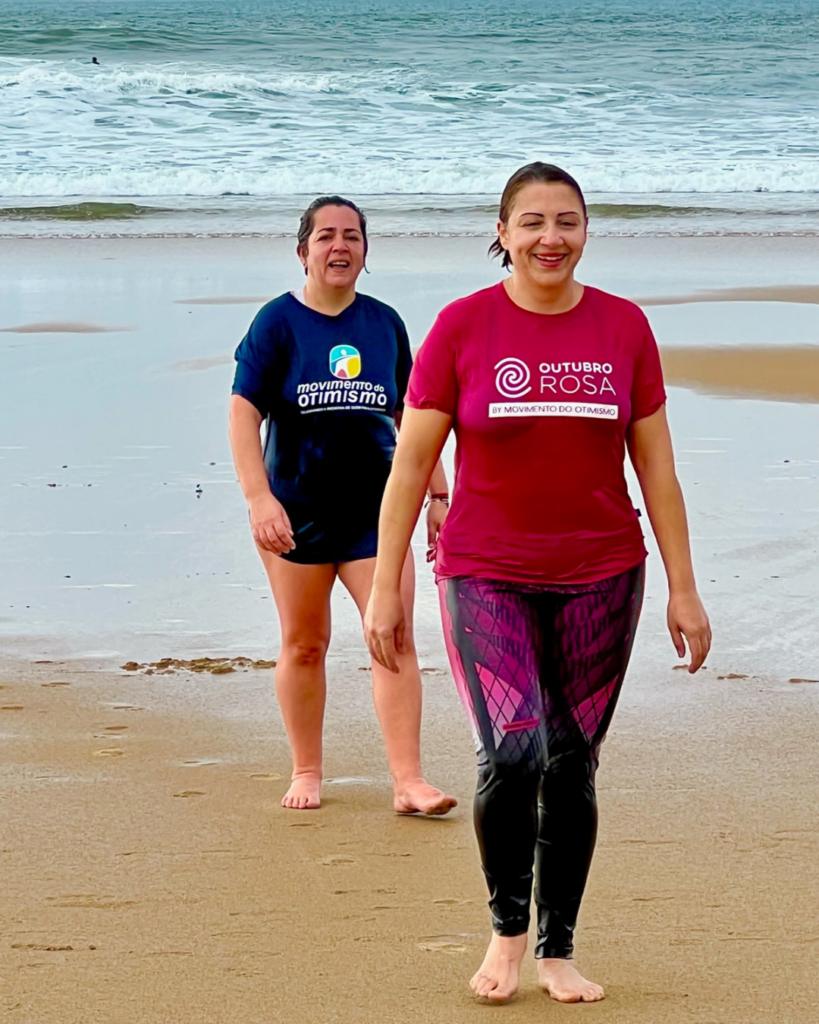 Pós corrida na praia em Portugal